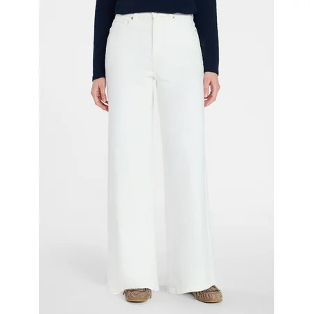 Time and Tru Women's Wide Leg Jeans, 31" Inseam, Sizes 0-22, 0L-22L | Walmart (US)