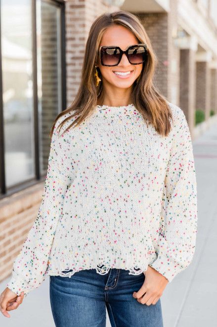 Can't Doubt My Love Oatmeal Sweater CLEARANCE | The Pink Lily Boutique