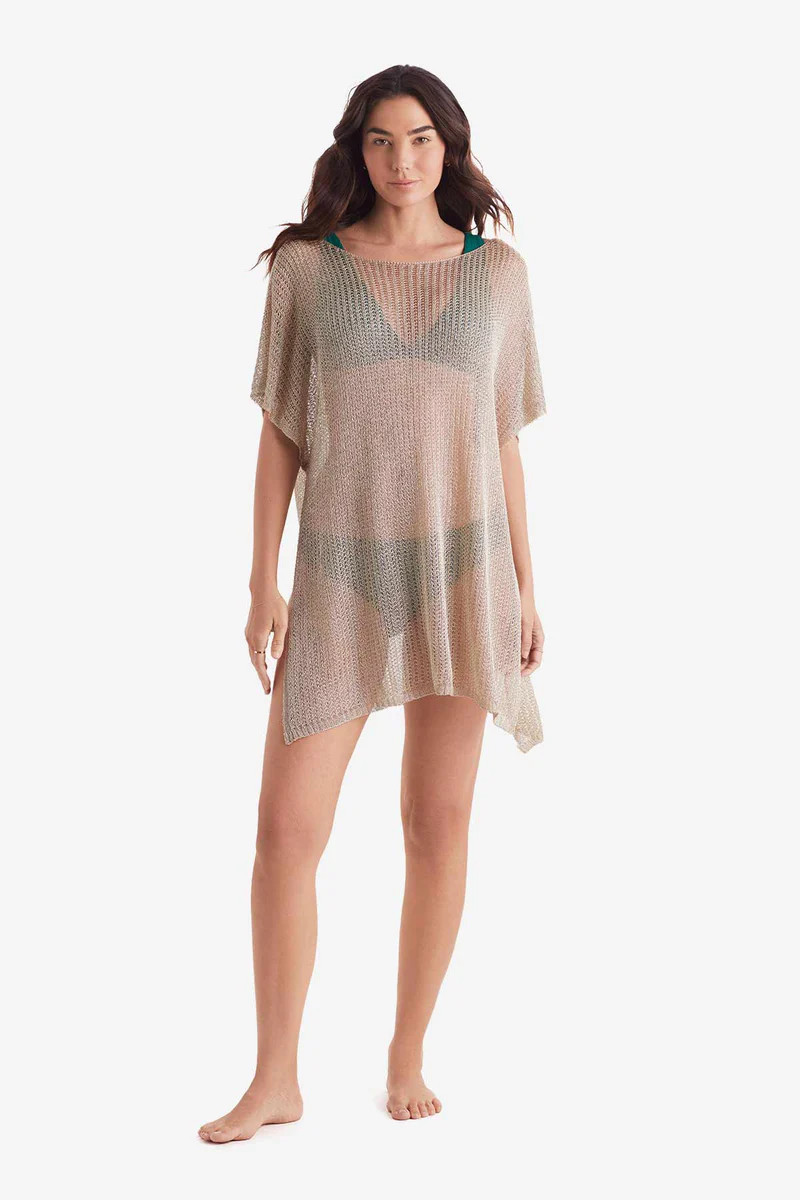 Mimi Flamingo Metallic Knit Lagoon Tunic | Mimi Flamingo