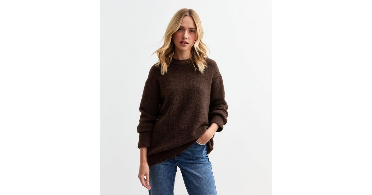 Brown Bouclé Knit Jumper | New Look | New Look (UK)