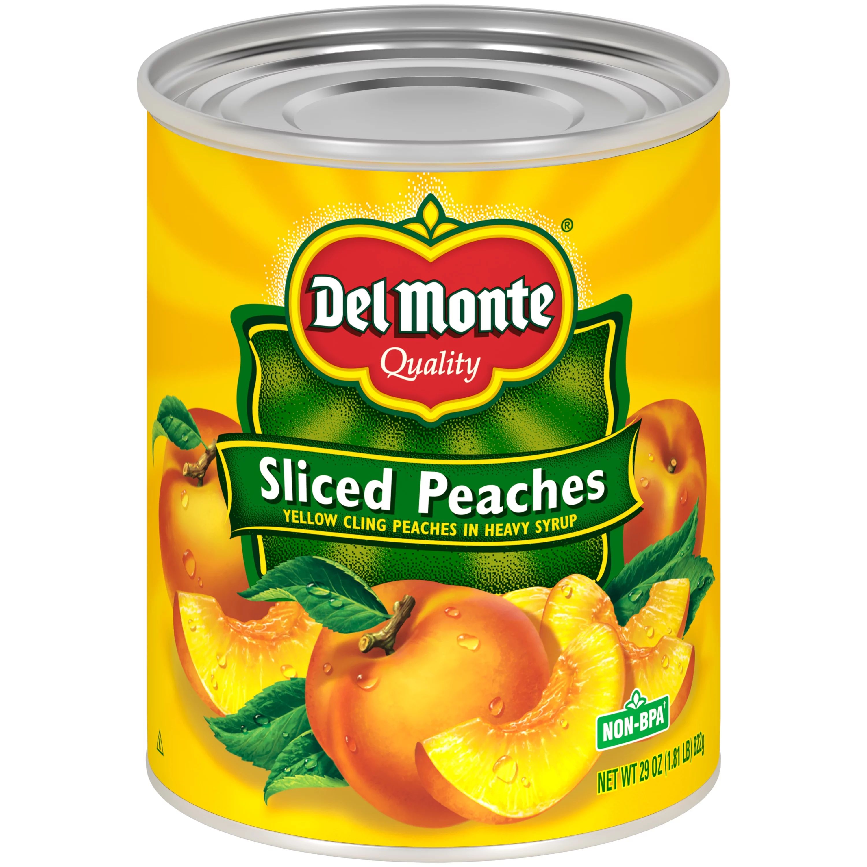 Del Monte Yellow Cling Sliced Peaches, Canned Fruit, 29 oz Can | Walmart (US)