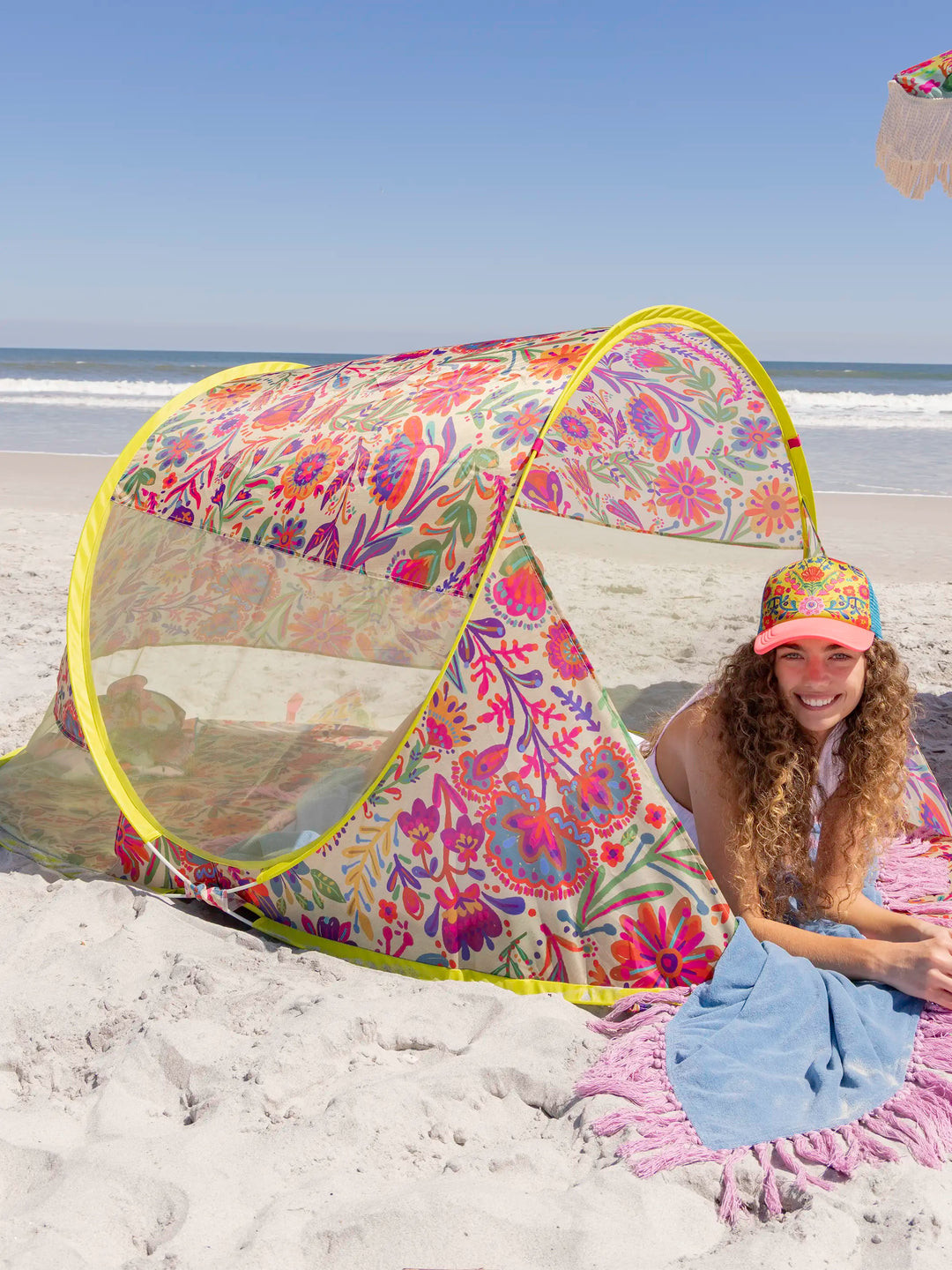 Sunny Day Pop Up Lounge Tent - Festive Floral | Natural Life