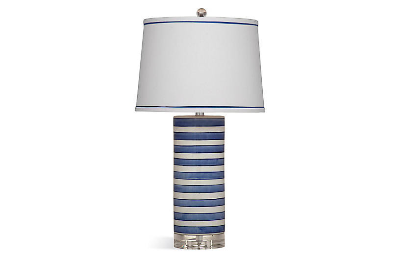 Regatta Stripe Table Lamp, Blue/White | One Kings Lane