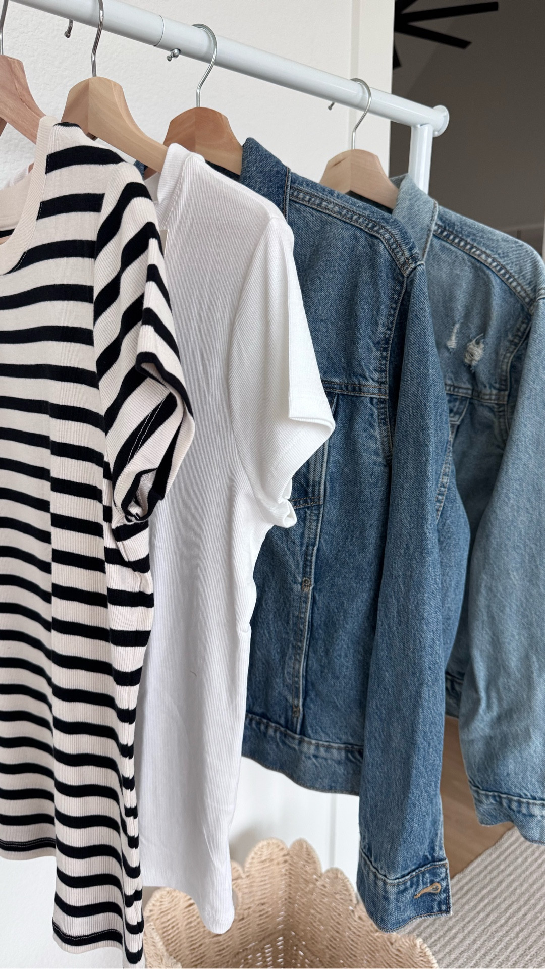 My favorite spring denim jacket on sale + a $7.50 striped tee is the easiest spring outfit formula 🤍 This Old Navy denim jacket is such a classic layering staple and pairs perfectly with this @Target  striped tee on clearance. If you’re building a spring capsule wardrobe with affordable everyday basics, these are pieces you’ll wear on repeat. Perfect casual mom outfit, school drop off look, weekend errands outfit, or simple neutral everyday style. 

#LTKmomlife #LTKgrwm #LTKootd