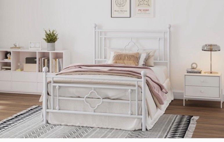 White metal bed frame twin
#twinbed
#walmarthome

#LTKHome
