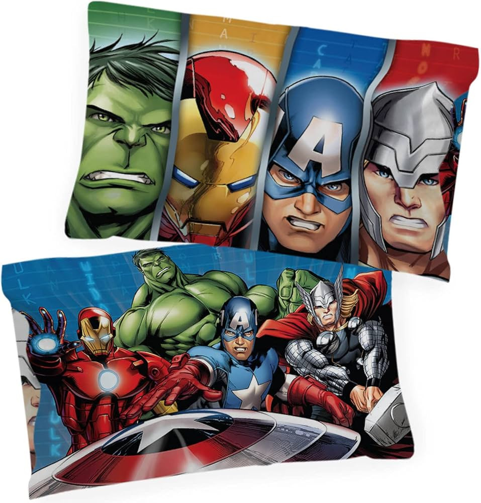 Jay Franco Marvel Avengers Halo 2 Pack Pillowcase - Double-Sided Kids Super Soft Bedding Features... | Amazon (US)