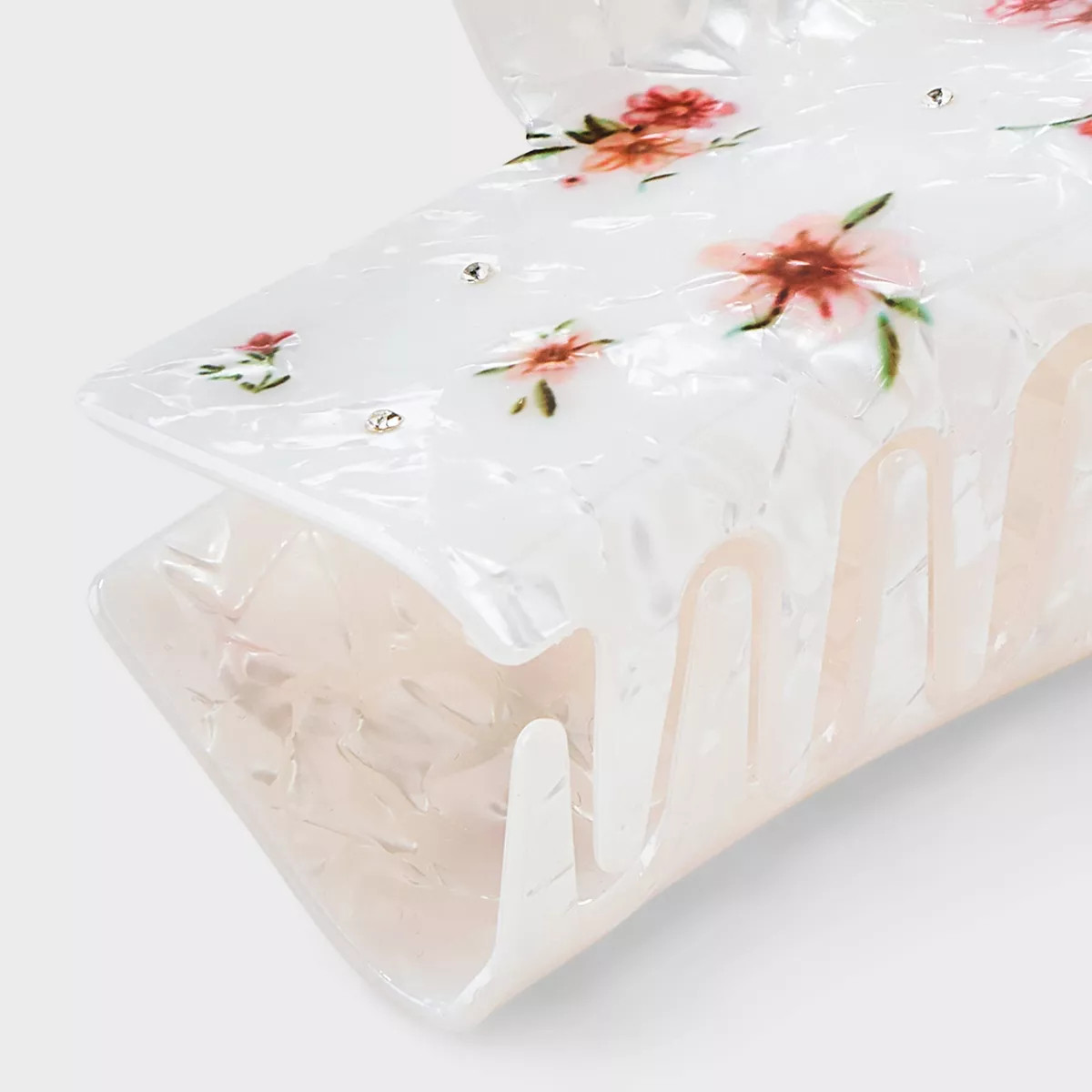 Jumbo Claw Hair Clip Acrylic Flower Print - A New Day™ | Target