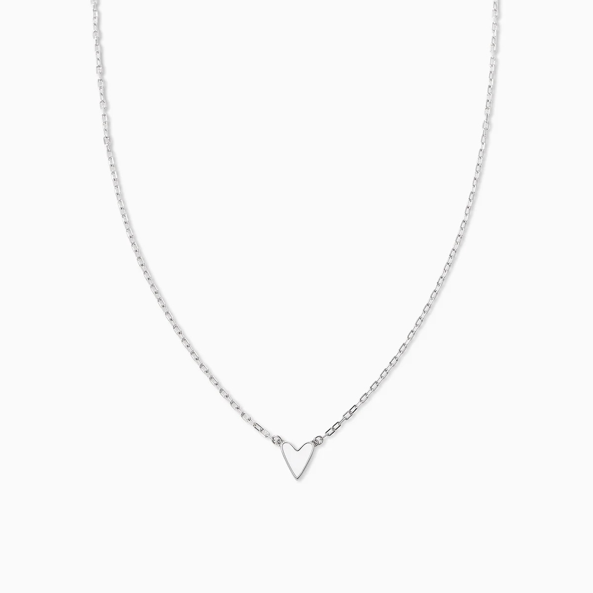 Mini White Heart Necklace | Uncommon James