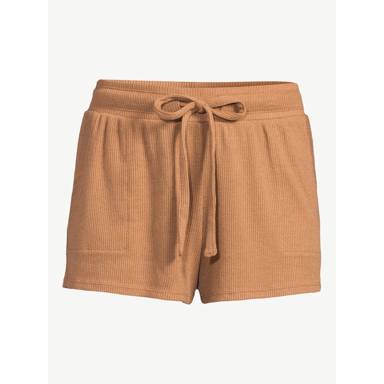 Joyspun Women's Hacci Knit Pajama Sleep Boxer Short, Sizes up to 3X | Walmart (US)