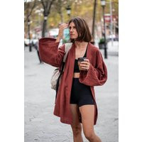 Linen Life Style Short Kimono Dress, Comfortable Kimono, Boho Loungewear, Cardigan For Women, Unisex Kimono, Beach Cover Up | Etsy (US)