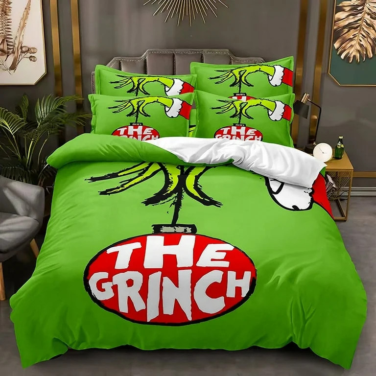 The Grinch Christmas collection cartoon bedding set cute bedding set for Boys Girls kids Christma... | Walmart (US)