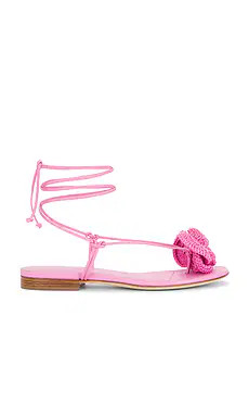 Magda Butrym Crochet Flower Flat Sandal in Pink from Revolve.com | Revolve Clothing (Global)