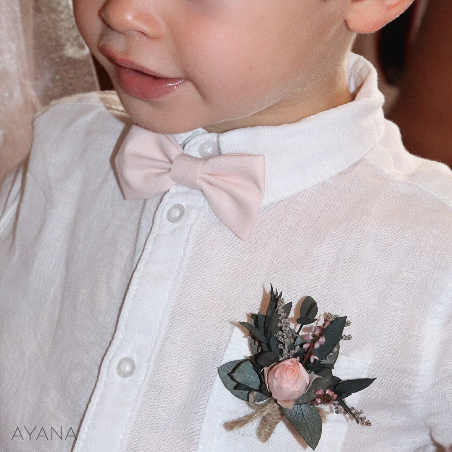 Children's buttonhole COMPLICITE preserved flower accessory, children's brooch for boho wedding, ... | Etsy (US)