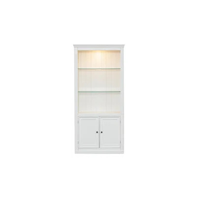 Display Shelves With 5 Colors Adjustable Led Ceiling Light, Retro-Style Bookcases With Tempered Glass Shelves For Living Room, Home, Office, Studio Or | Wayfair North America