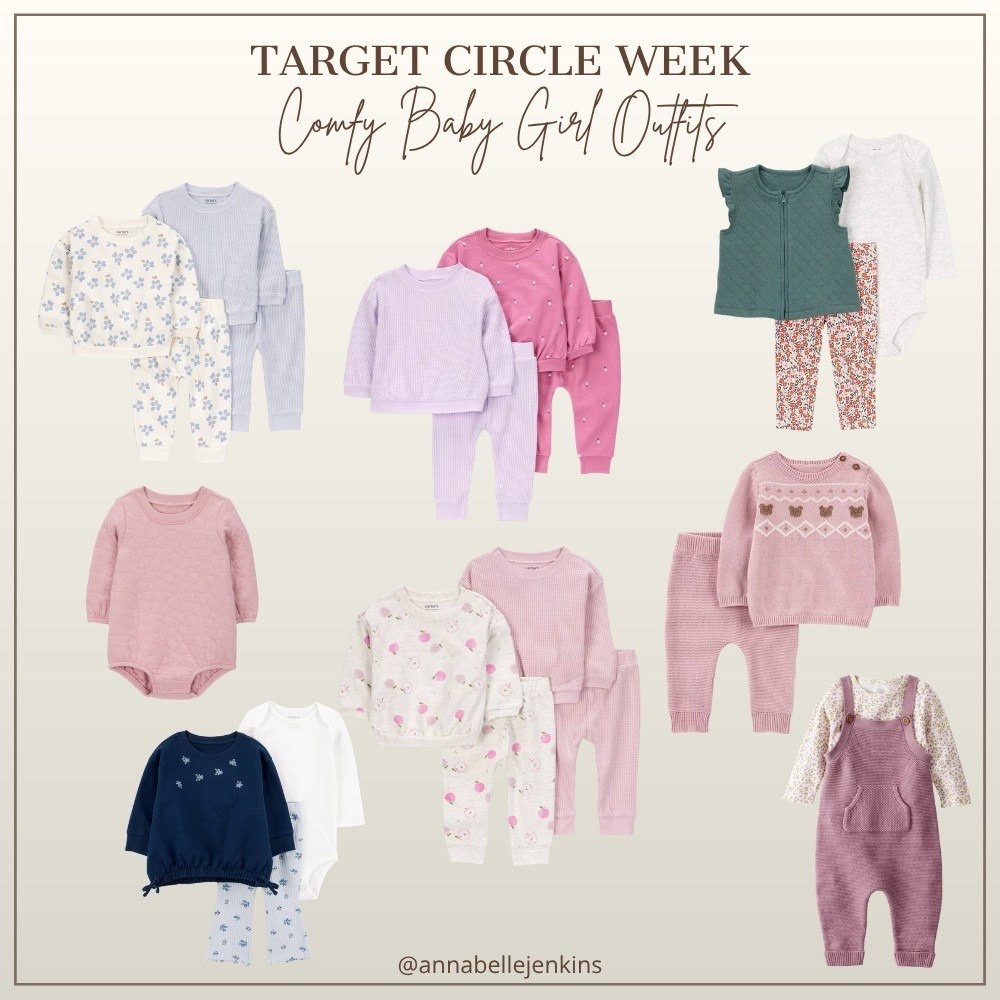 Rounded up my favorite comfy baby girl outfits for fall 🍂 Everything’s on sale for Target Circle Week! Perfect for cozy days at home or cute fall outings🤎



#LTKBaby #LTKSeasonal #LTKSaleAlert
