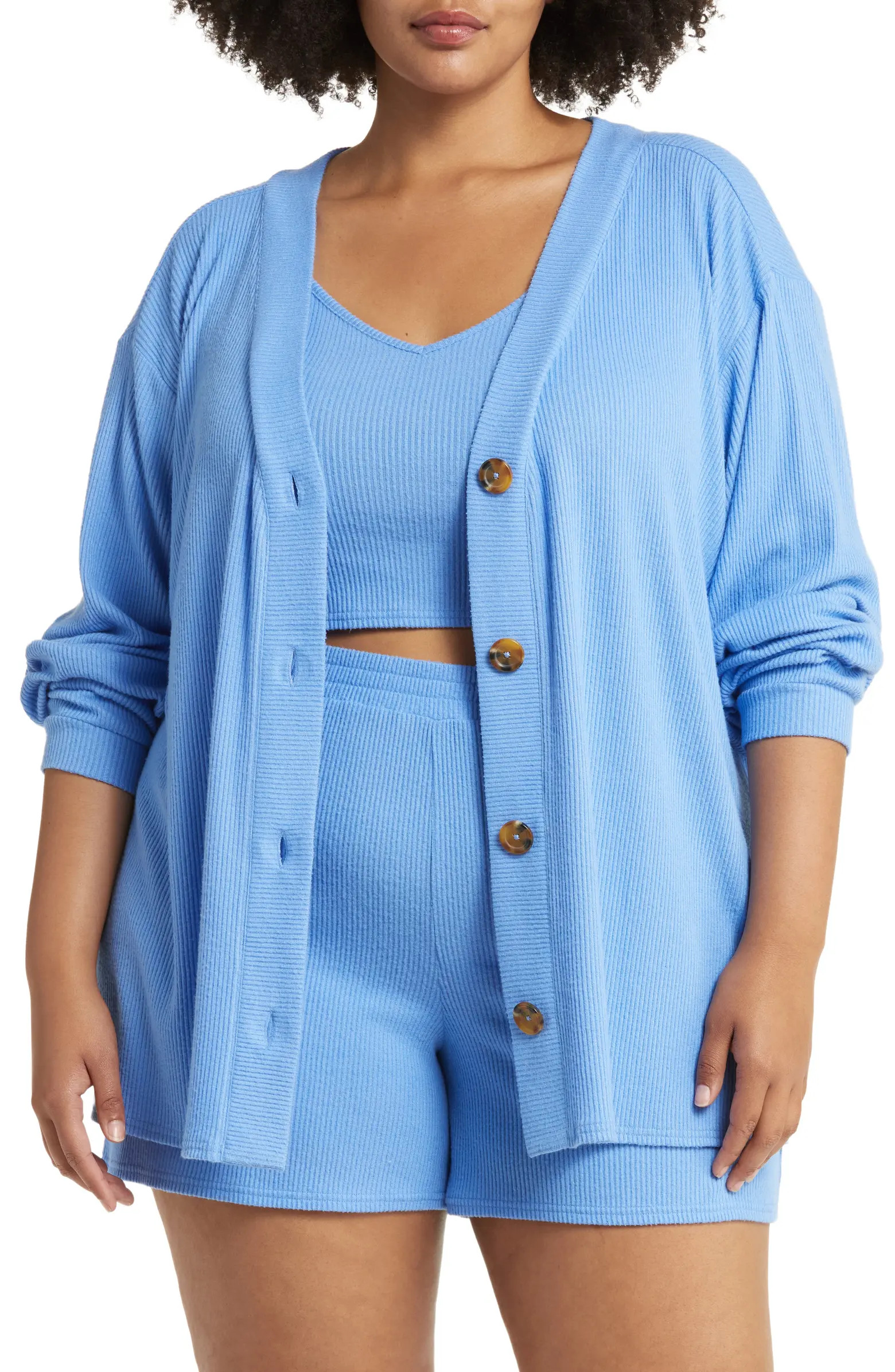 3-Piece Cozy Rib Pajamas | Nordstrom