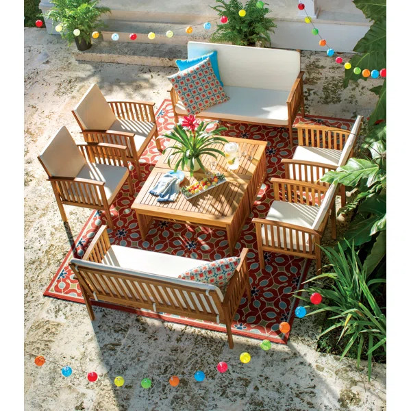 Safira 8 Piece Sofa Seating Group with Cushions | Wayfair Professional