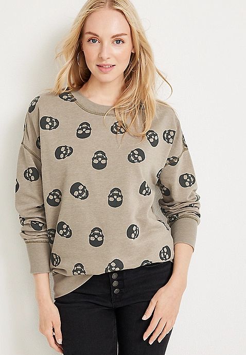 Skull Sweatshirt | Maurices