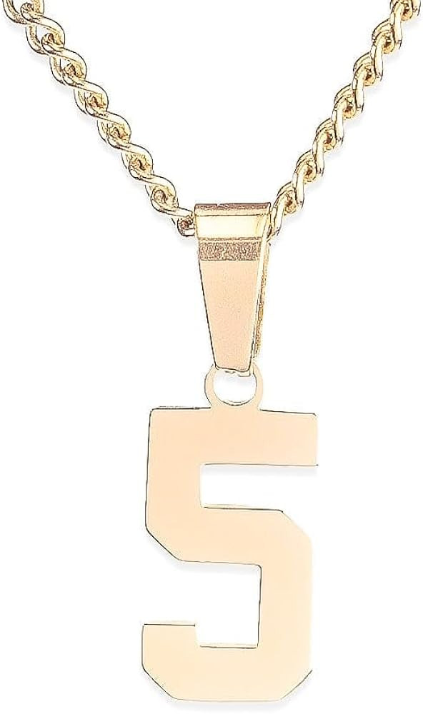 FlowX Jewelry Jersey Number Necklace, Custom Number Chain, Numbers 00 to 99, Baseball Necklace, S... | Amazon (US)