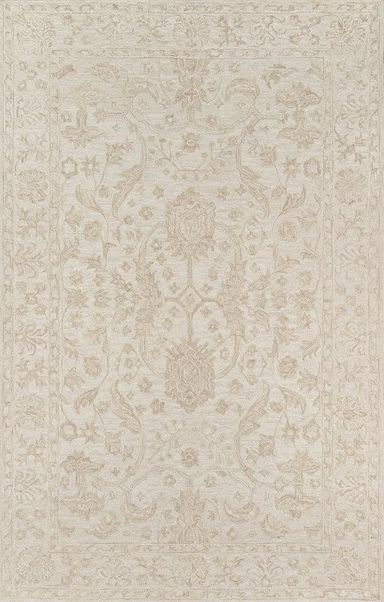 Momeni Cosette Wool Area Rug 5' X 8' Beige | Amazon (US)