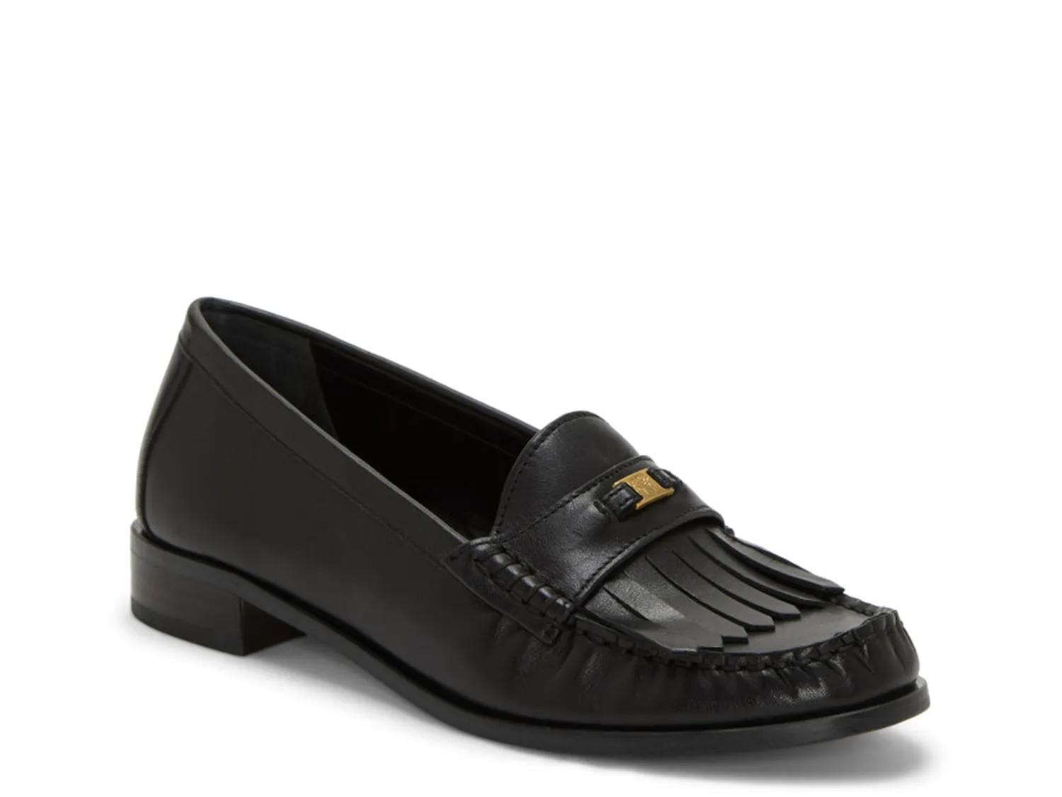 Vince Camuto Cosette Penny Loafer | Women's | Black Leather | Size 7.5 | Loafers | DSW
