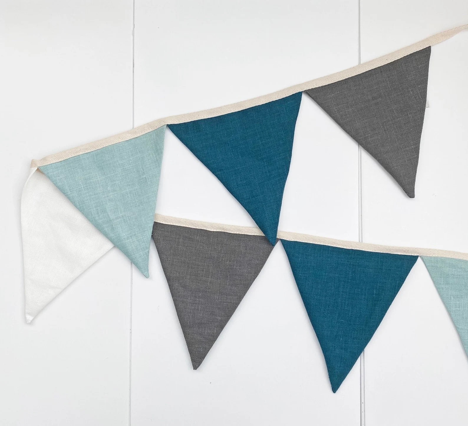 Linen Bunting Banner for Neutral Boy Nursery Decor Party - Etsy | Etsy (US)