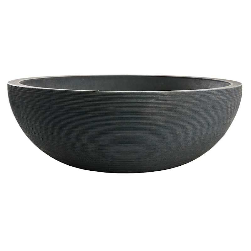 Japi All Weather Proof Lead Linea Low Bowl Planter, 12x35 | At Home