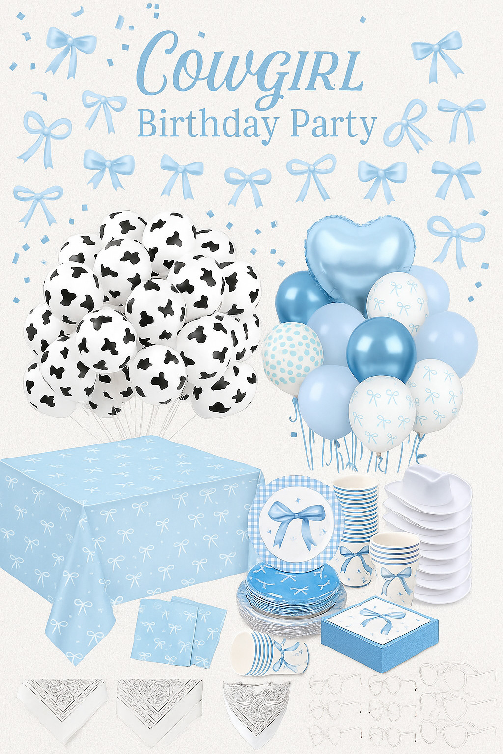 💙🎀 Cowgirl Birthday Party Vibes! 🎀💙
Planning the cutest celebration for your little cowgirl? I found the sweetest blue + bow themed party supplies that are budget-friendly and camera-ready! From cow print balloons to dainty bow plates and accessories — this setup is just too adorable not to share! 🤠✨
Everything is from Amazon and ships fast! #BirthdayPartyIdeas #AmazonFinds #PartyDecor #CowgirlParty #LTKkids #LTKparty #momhacks 

 #LTKSeasonal #LTKHome #LTKParties