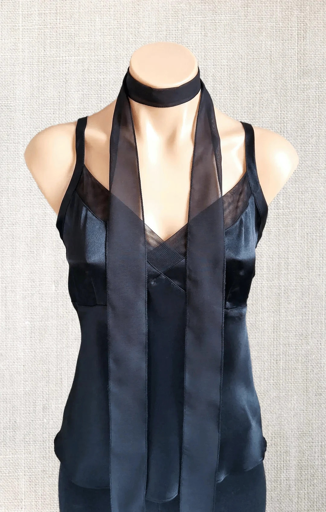 Black Skinny Scarf, Choker Scarf, Gift Women, Sheer Scarf, Thin Scarf, Hair Tie, Free Shipping | Etsy (US)