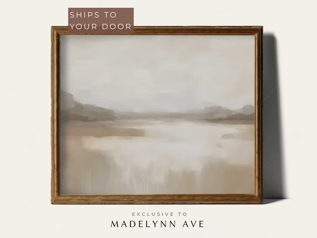 Abstract Landscape, Modern Abstract Landscape, Neutral Abstract Landscape, Light Neutral Landscap... | Etsy (US)