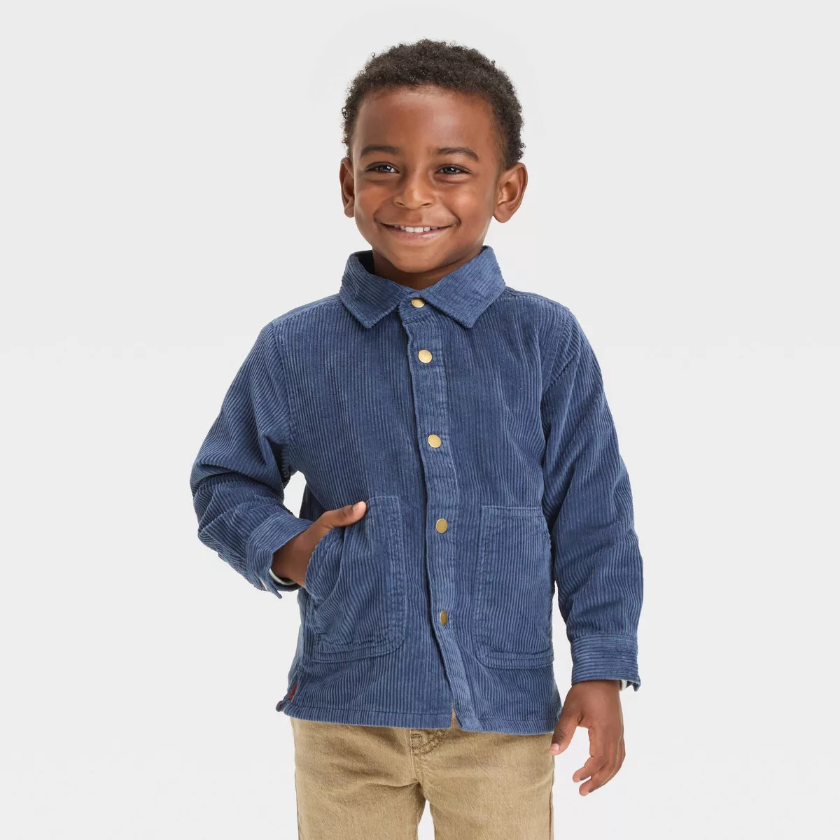 Toddler Boys' Corduroy 'Button-Up' Shirt - Cat & Jack™ Geneva Blue | Target