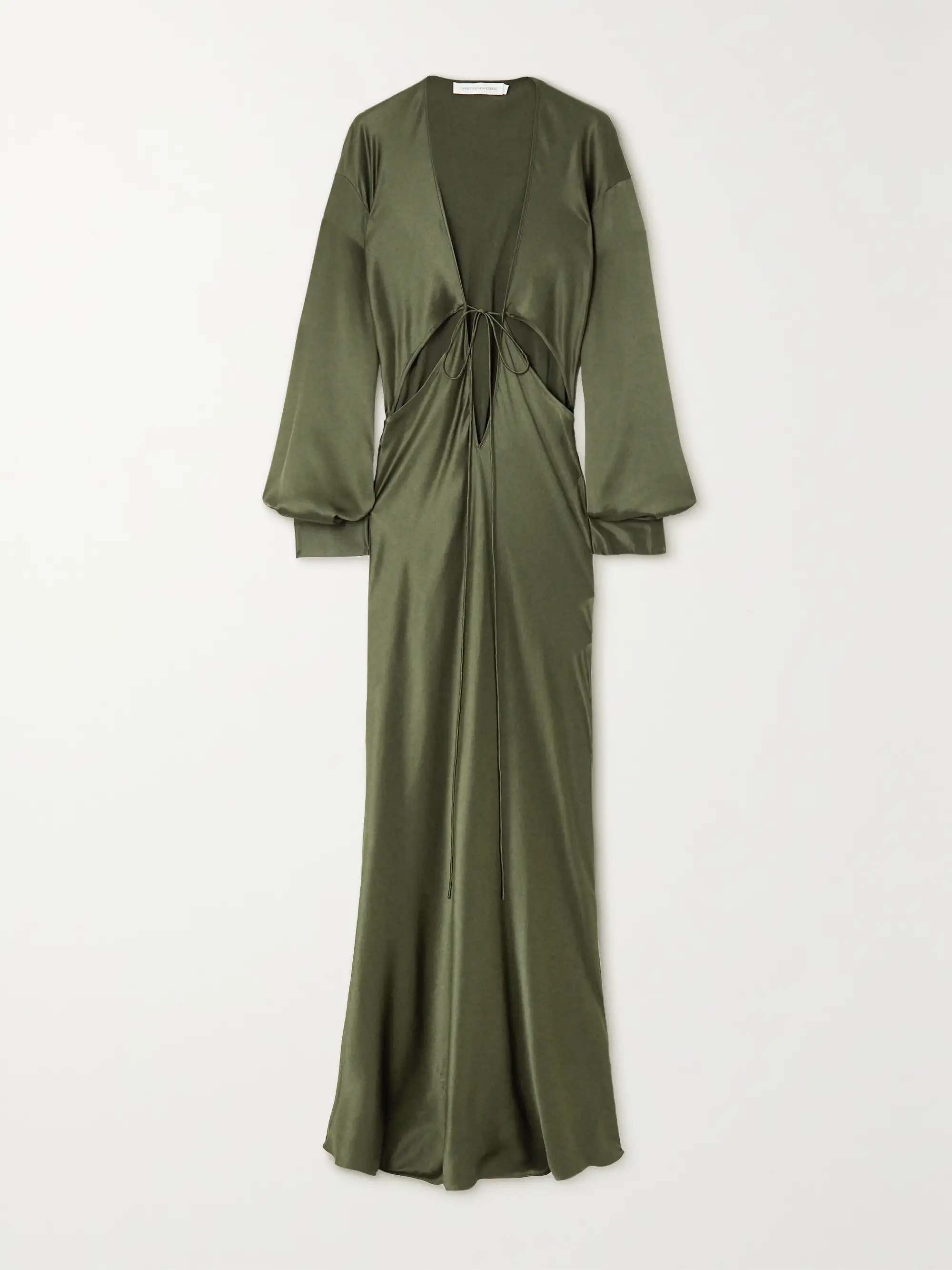 Triquetra cutout silk-satin maxi dress | NET-A-PORTER (UK & EU)