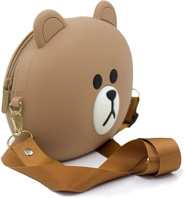 Cute Bear Purse for Women Crossbody Bag Girls Novelty Purse Cartoon Silicone Shoulder Bag | Amazon (US)