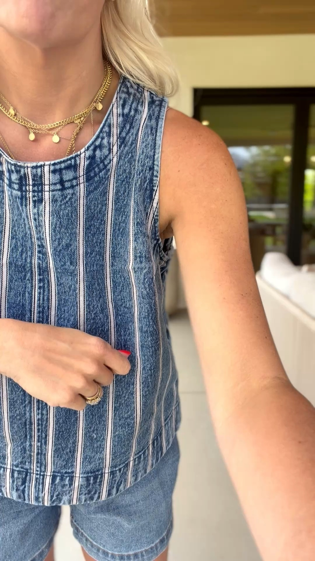 Wearing a medium in the top and a 4 in the shorts!