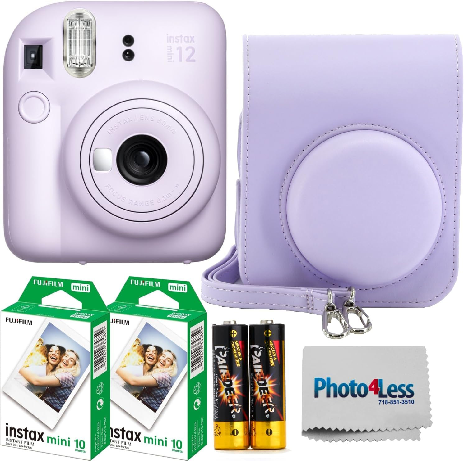 Fujifilm Instax Mini 12 Instant Film Camera Lilac Purple, Fujifilm Instax Mini Twin Pack Instant ... | Amazon (US)