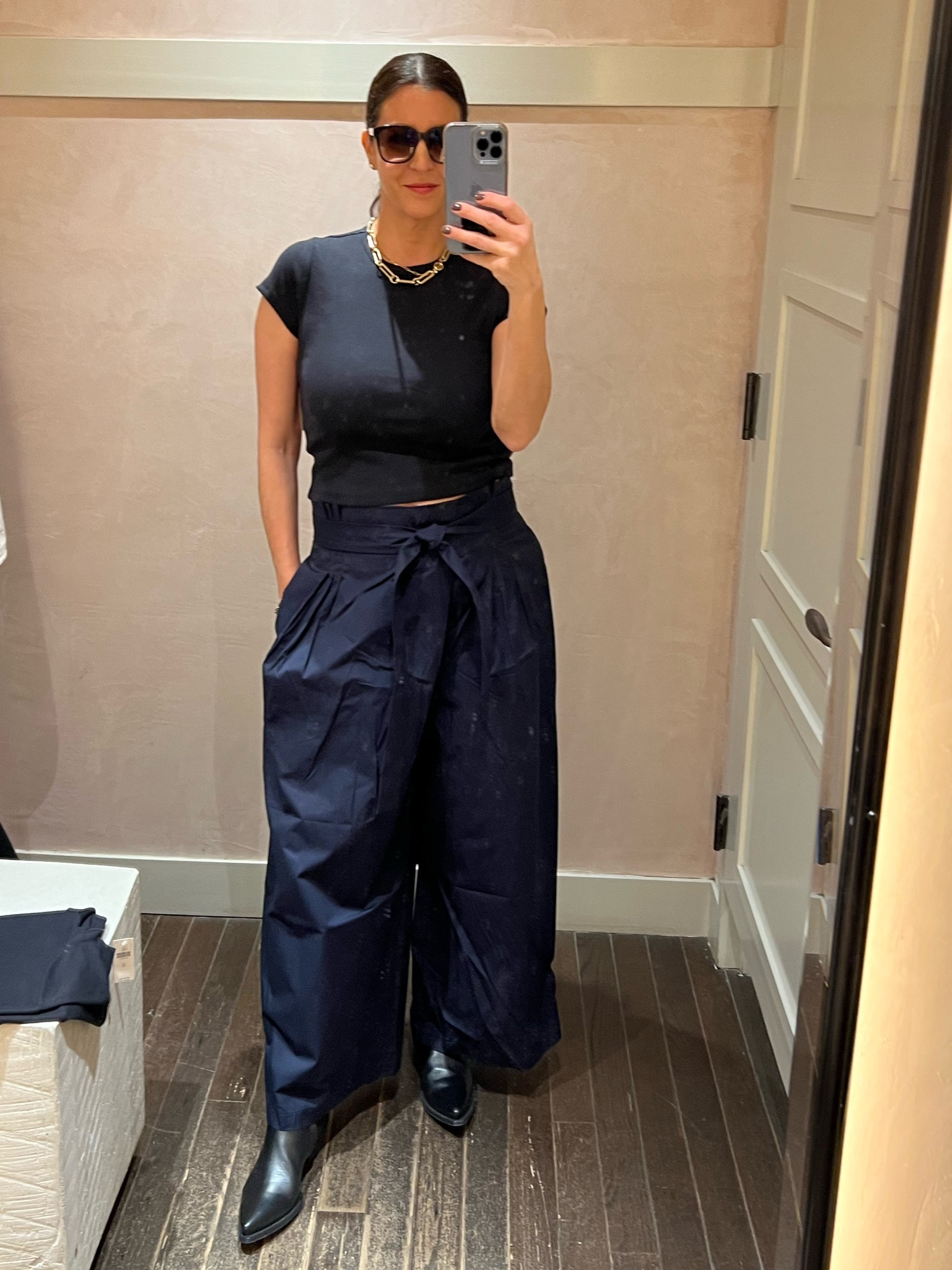 LTK spring sale. These pants are so cool. They are SUPER wide leg paper bag waist..with a tie. So I different and fun.. I love them. And this tee! It’s just perfect 

#LTKSeasonal #LTKFind #LTKSale