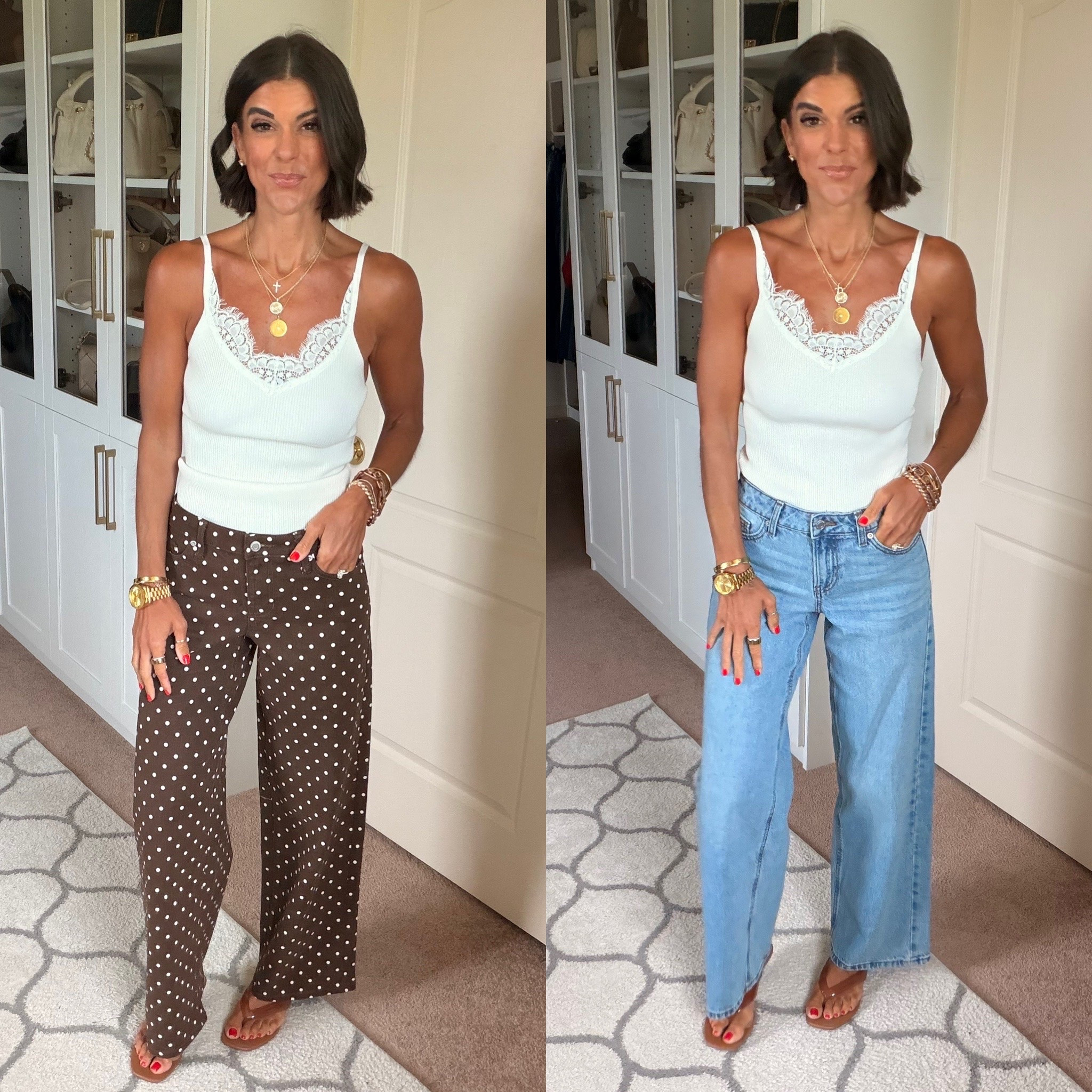 $16 jeans/pants are ADORABLE! Size 0. Size xs in lace top

#LTKSaleAlert #LTKootd #LTKmomlife