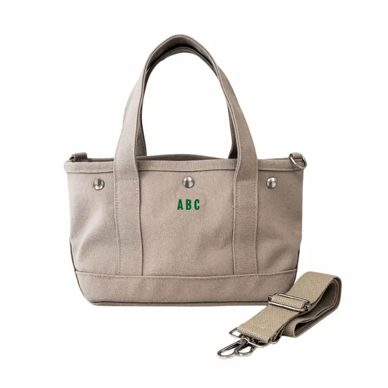 The Seaport Boat Bag - Stone Canvas Mini Monogram | Quilted Koala
