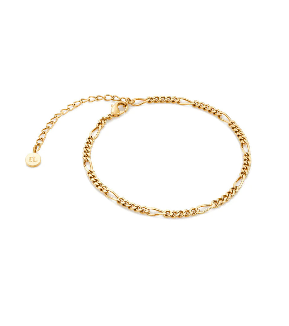 Small Figaro Chain Bracelet (Gold) | Abbott Lyon