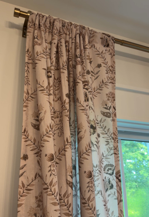 If you are looking for new curtains, these floral linen curtains from Amazon are an amazing option. This is the Tan Brown option and they fit the woods-and-whites theme of our home perfectly.  

 #LTKHome