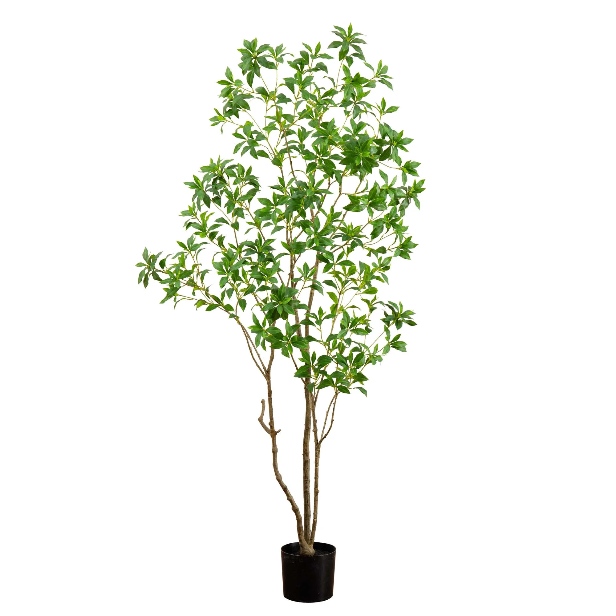 Nearly Natural 7ft. Artificial Minimalist Japanese Pieris Tree with Real Touch Leaves | Walmart (US)
