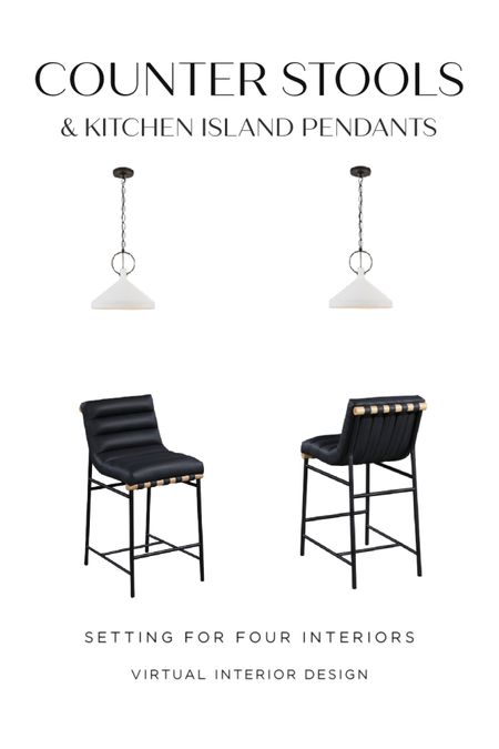 Kitchen counter stools and island pendants that coordinate.

Organic modern, black, white, wood, transitional, farmhouse, upholstered stool, wayfair #LTKFind

#LTKhome #LTKstyletip