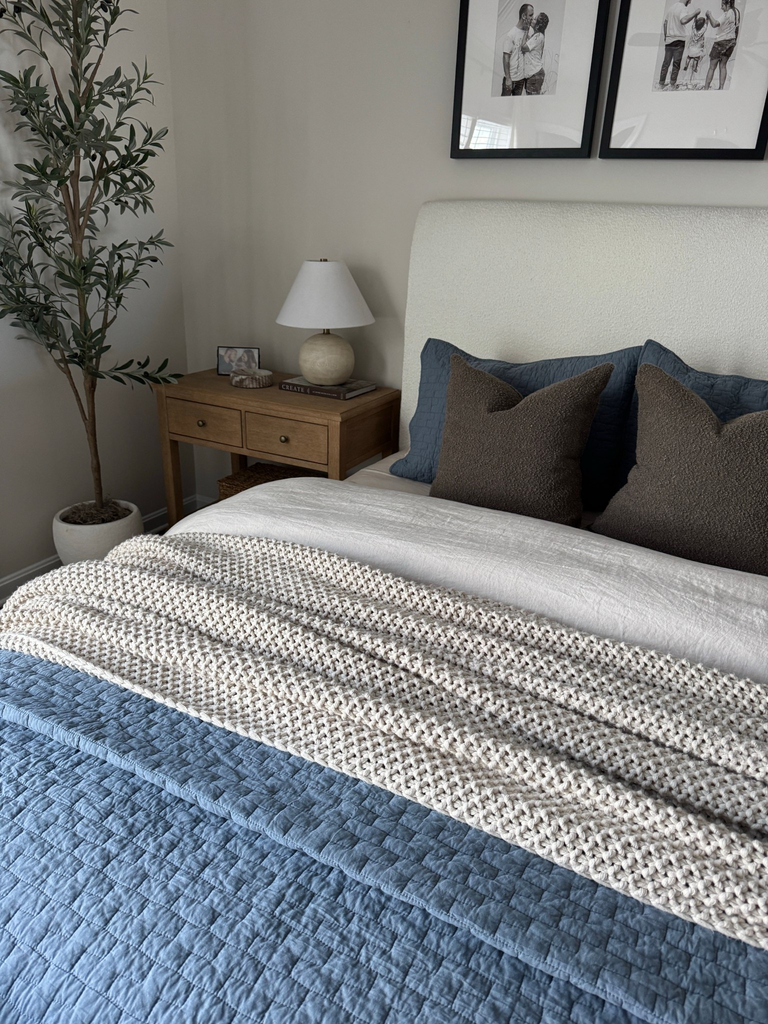 Spring bedding refresh with a pop of blue 💙

If your bedroom is mostly neutral like mine, adding a soft blue quilt is the easiest way to make it feel fresh for spring without redoing the whole space. I kept the bedding layered with light neutrals and textures so the blue quilt adds just the right amount of color.

Still obsessed with this boucle bed from Walmart — it’s such a good affordable find. Paired it with cozy layered bedding and an olive tree to keep the room feeling calm, simple, and a little more spring-ready.

Everything is linked in my LTK if you’re looking for neutral bedding, layered bedding ideas, a boucle bed, or simple ways to refresh your bedroom for spring.

#springbedroom #neutralbedroom #layeredbedding #bouclebed #walmarthome #bedroomrefresh #springdecor #cozybedroom #modernorganichome #neutralhome #ltkhome #affordablehomefinds #bedroomstyling 

#LTKHome #LTKSaleAlert #LTKSeasonal