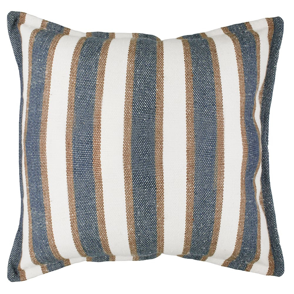 allen + roth Striped Basketweave Blue Stripe Square Throw Pillow Polyester | CHLW-0003 | Lowe's
