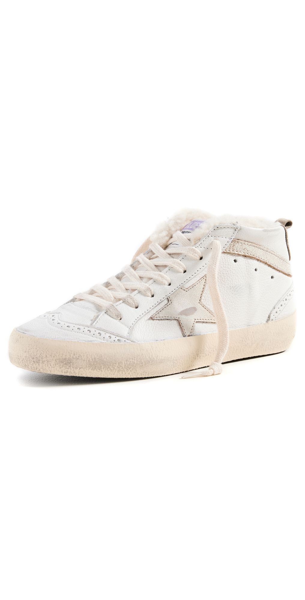 Golden Goose Mid Star Nappa Upper Shiny Leather Star Sneakers | Shopbop