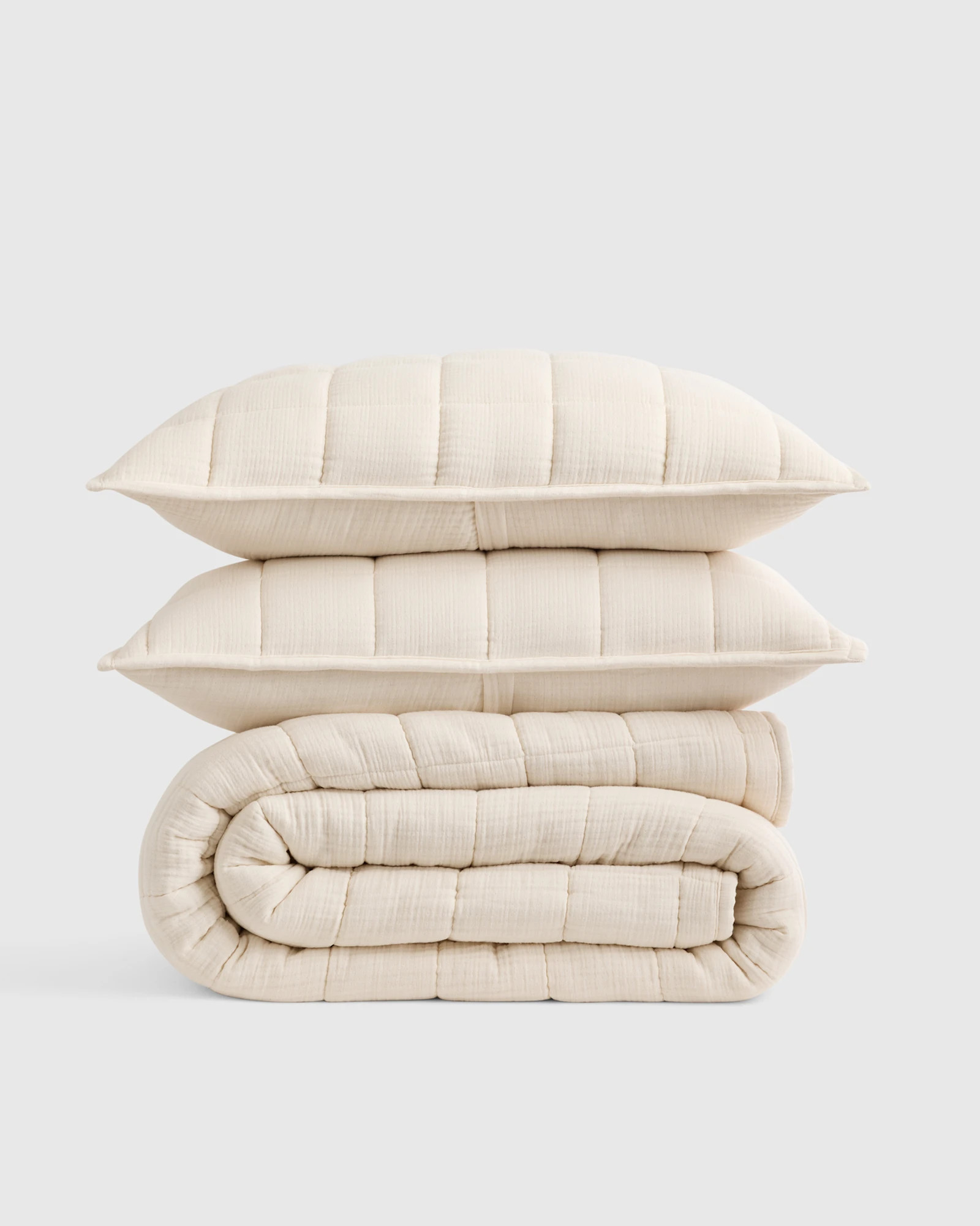 Organic Cotton Gauze Box Quilt Set | Quince