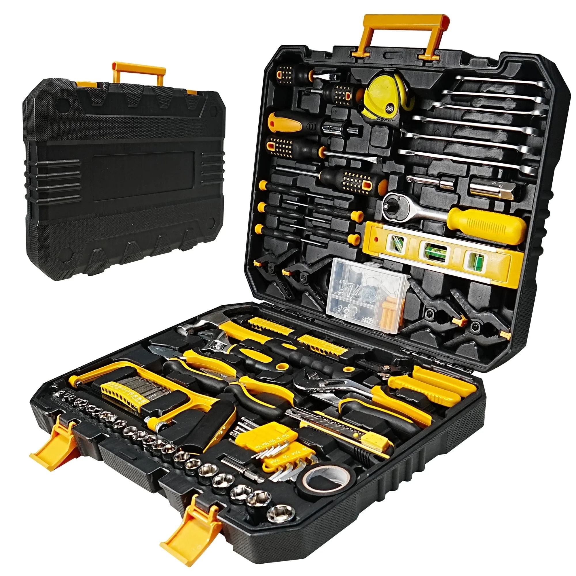 168-Piece Tool Kit in Toolbox Storage Case, Multi-Purpose Automotive and Household Tool Set for G... | Walmart (US)