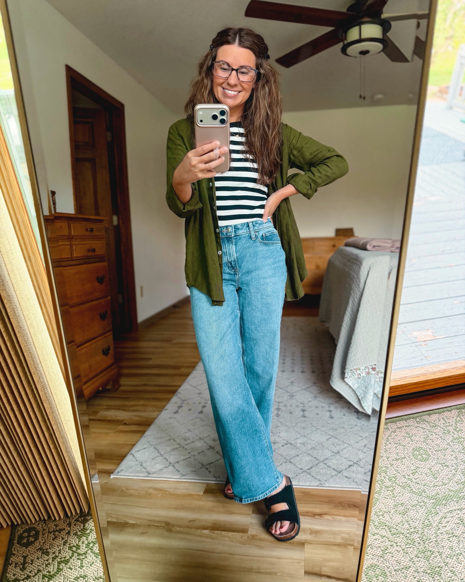 small in my tank and xs in my linen button up shirt. My jeans are size 00 short/petite. My sandals are size 6

#LTKPetite #LTKSeasonal #LTKootd