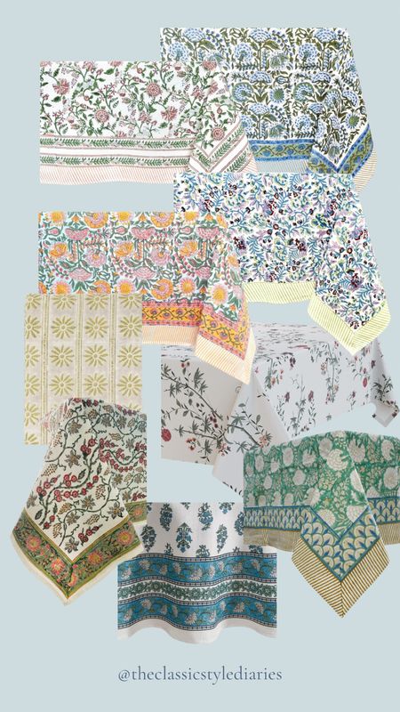 Spring tablecloths for all your spring and Easter tablescapes! Bright florals and classic patterns  

#LTKhome #LTKsalealert #LTKfindsunder100