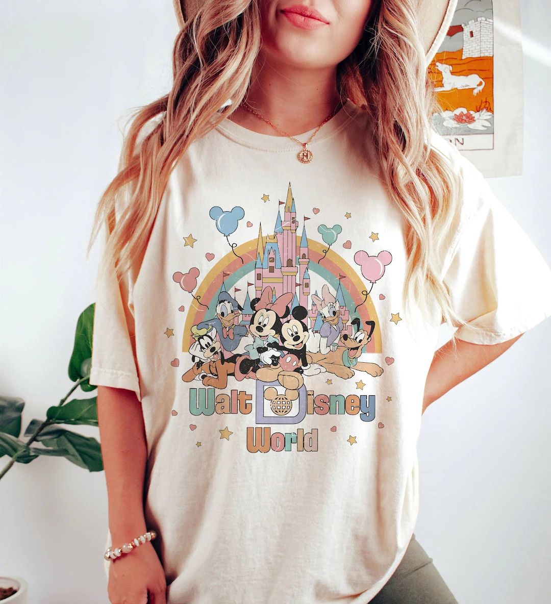 Retro Walt Disney World Shirt, Vintage Disneyworld Shirt, Mickey and Friends Shirt, Magic Kingdom... | Etsy (US)
